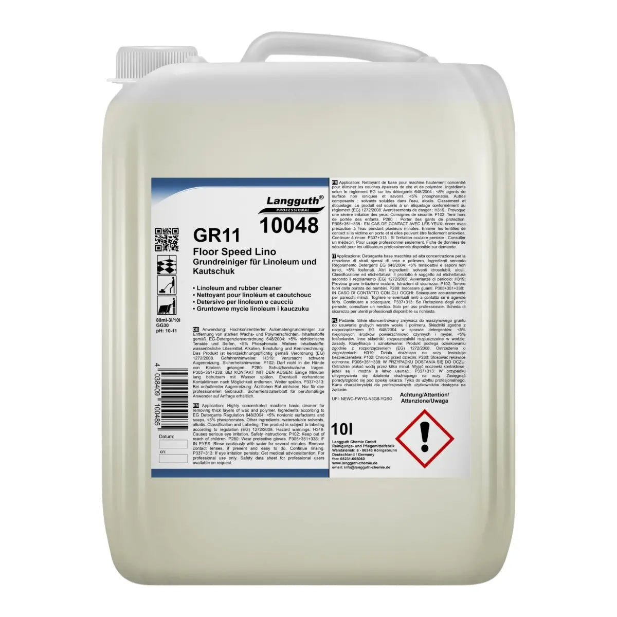 LANGGUTH GR11 Floor Speed Lino 10 Litri
