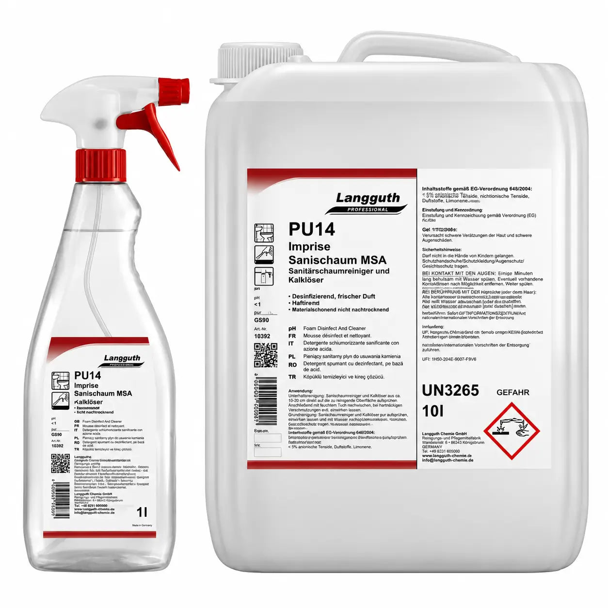 LANGGUTH PU14 Schiuma igienizzante Imprise MSA 750ml