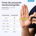 Arnomed nitril-handschuhe 100 stück gelbe einweghandschuhe mit maßband um hand zur größenbestimmung