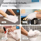 Arnomed weiße nitril einweghandschuhe 100 stück für vielseitige anwendung in reinigung kochen kosmetik und haushalt