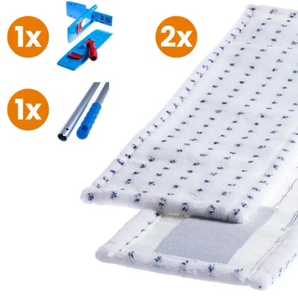 Set professionale lavapavimenti con frange "Parquet e laminato 50 cm"