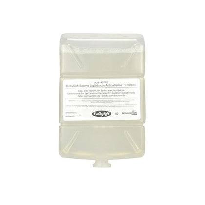 BulkySoft Sapone Liquido Detergente Mani Cartuccia Antimicrobico Incolore 1l