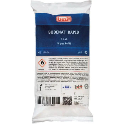 Buzil Budenat Rapid Wipes D444 Salviette disinfettanti ricarica da 120 pezzi