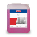 Pinkfarbener sanitär-schaumreiniger buzil drizzle red sp10 in 10-liter plastikkanister