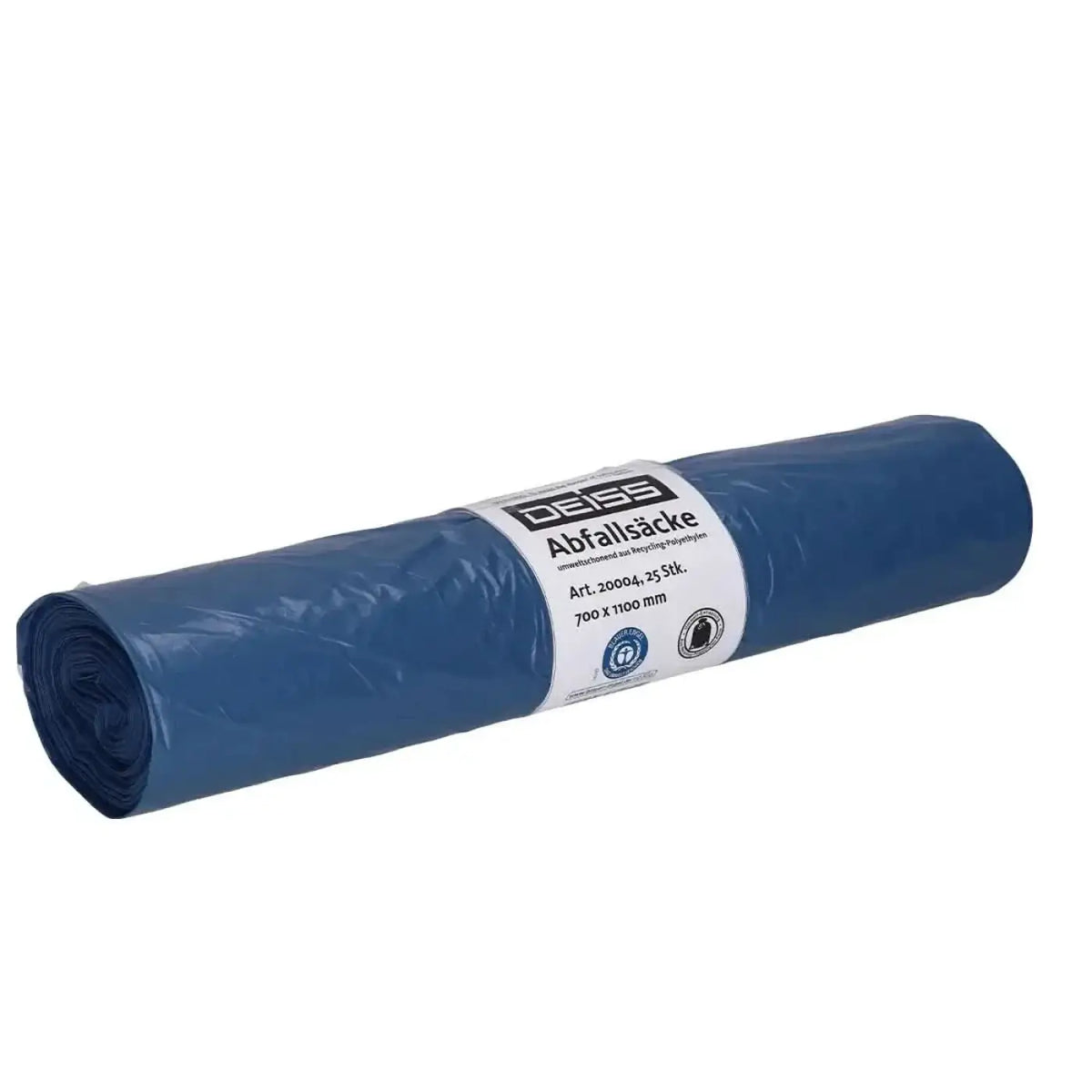 DEISS Standard Müllsäcke 120 Liter Blau Extra Stark 20004 – Produktabbildung; Lieferumfang: 320 Rollen