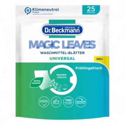 DR. BECKMANN Magic Leaves Foglietti di Detersivo Universale 25 lavaggi
