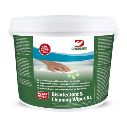 DREUMEX Salviette Disinfettanti e per la Pulizia XL Salviette per la Pulizia e Disinfezione 100 Salviette