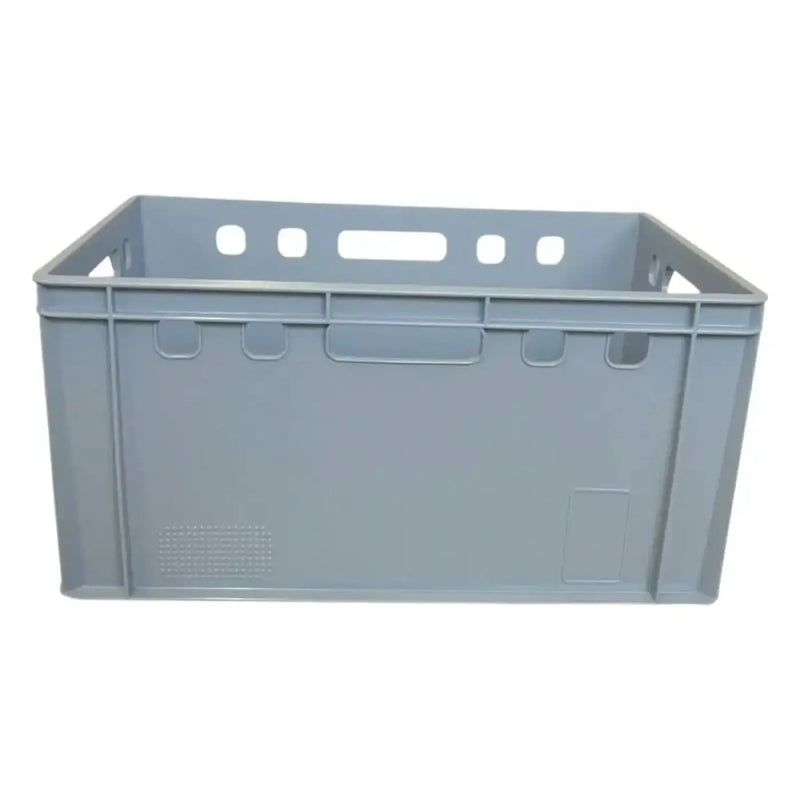 Graue eurobox stapelbox 60x40x30 cm aus HDPE mit integrierten griffen und verstärkten ecken