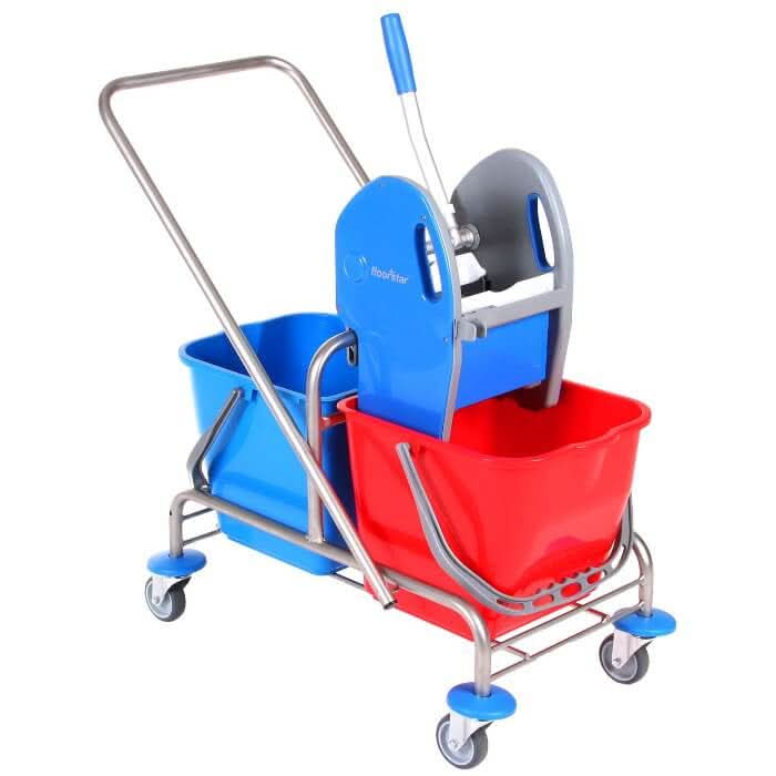 Floorstar DOFA25DES Doppelfahrwagen mit Deichsel 25l ESTAWA.