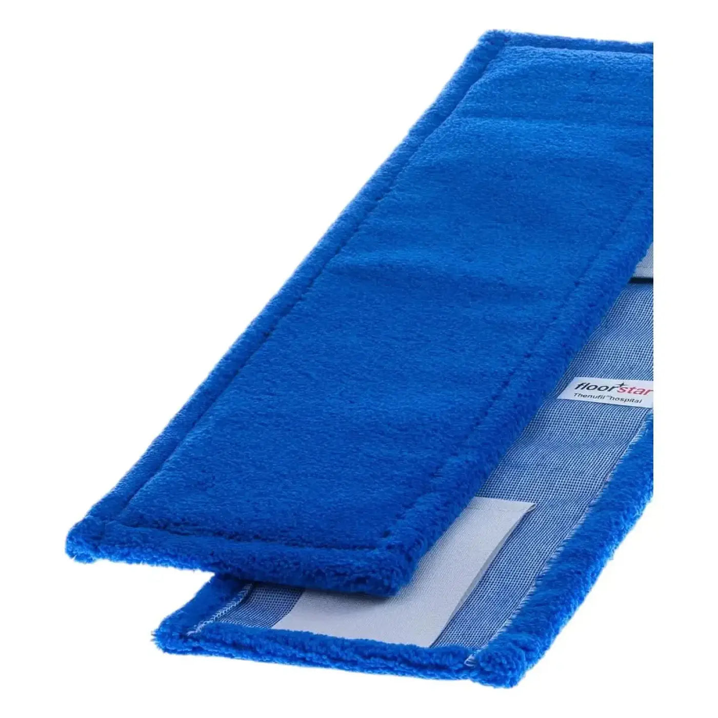 Floorstar microfasermopp thenufil hospital 50 cm mit bright blue weichem mikrofaserkopf und robustem nahtsaum