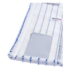 Floorstar microfasermopp thenufil jet lasche mit weiß-blau gestreiftem mikrofaserkopf und grauem thermojetschild