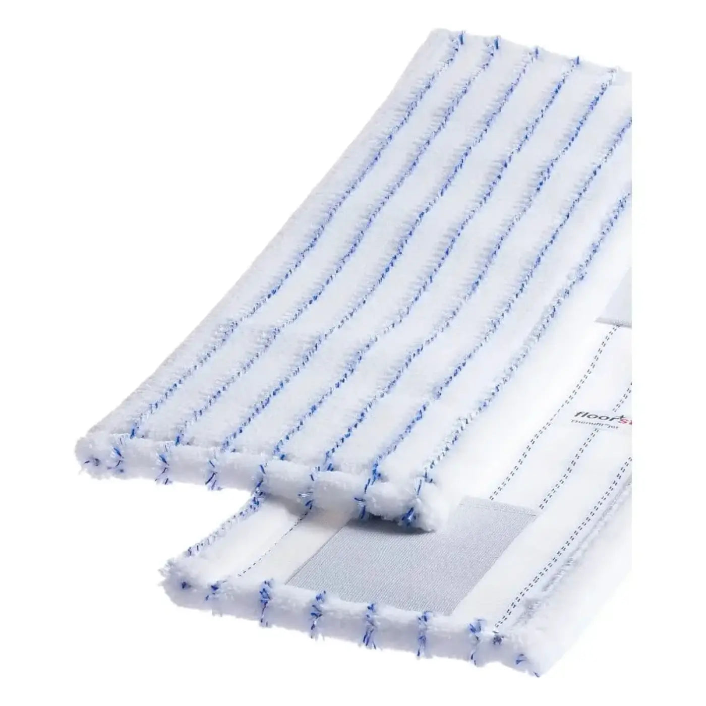 Floorstar microfasermopp thenufil jet lasche mit weißem mikrofaserkopf, blauen nähstreifen und grauem klettverschluss