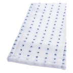Weißes mikrofaser-floorstar-moppgewebe mit dunklen stickpunkten für den dannufil top lasche mopp