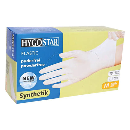 Hygostar Guanti sintetici in vinile senza polvere Elastic 100 pezzi