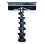 Schwarze gartiner xtreme 47 teleskopstange mit dichter harter borstenbürste und hm carbon profi teleskopstange