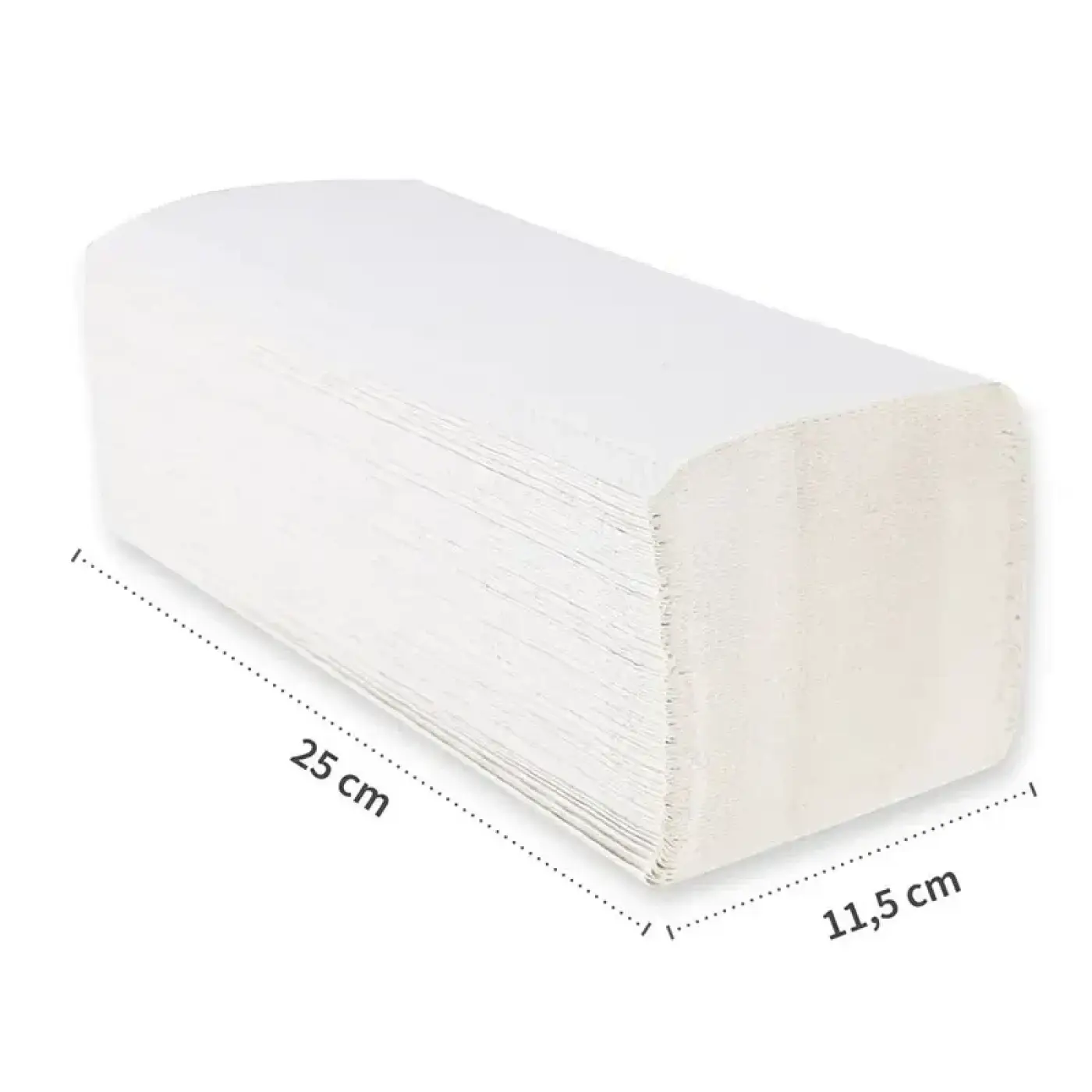 Hygoclean papierhandtücher 2-lagig aus offweißem recyclingpapier mit weicher struktur und vzz-falz 23x21 cm