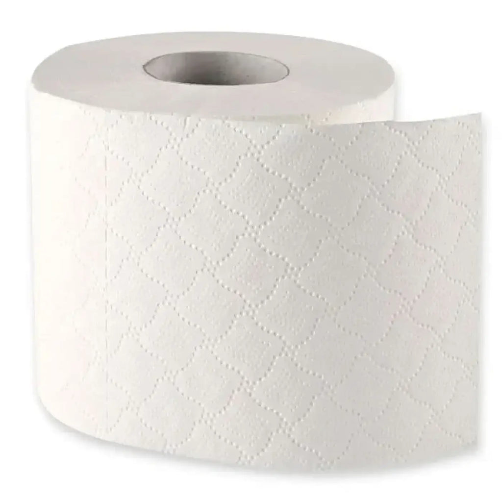 Hygoclean toilettenpapier 3-lagig kleinrolle weiße rolle mit gesteppter diamantprägung 72 rollen 250 blatt