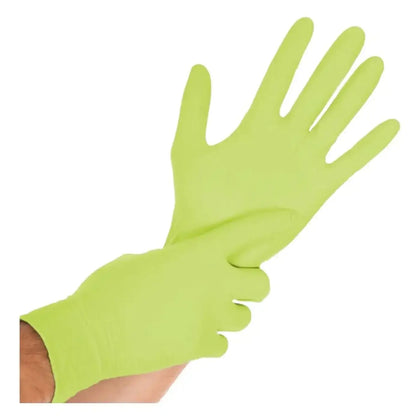 Hygostar "Safe Light" Guanti in nitrile verdi 100 pezzi