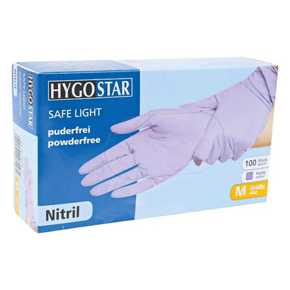 Guanti in nitrile "Safe Light" Hygostar viola, 100 pezzi