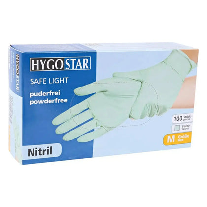 Hygostar "Safe Light" Guanti in nitrile verde menta 100 pezzi