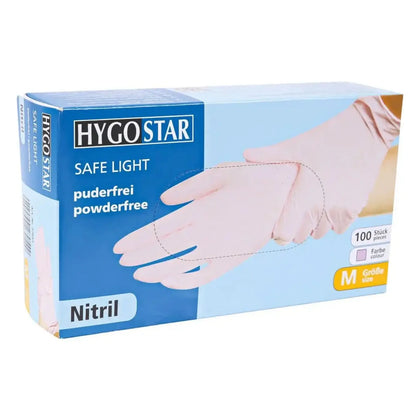 Hygostar "Safe Light" Guanti in nitrile rosa 100 pezzi