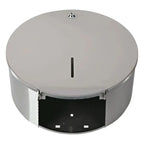 HygoStar toilettenpapierspender jumbo aus edelstahl in chrom mit rundem design und schmalem schlitz zum abrollen