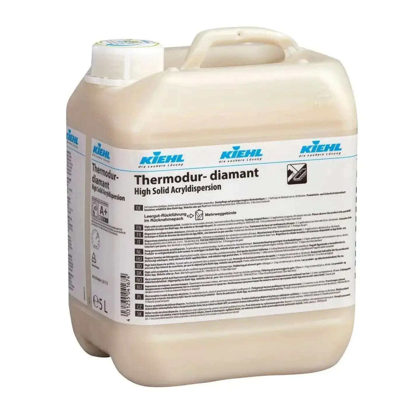 Kiehl Thermodur-Diamant 5l beige Kunststoffeimer mit weißem Deckel und Etikett für hochfeste Acryl-Dispersion