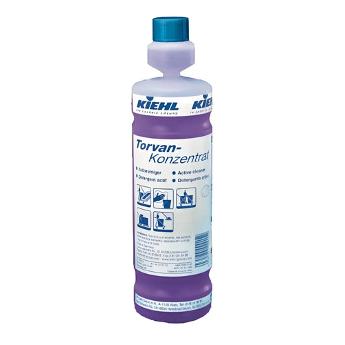 Lila kiehl’s torvan-konzentrat aktivreiniger 1l flasche mit blauem deckel und weißem etikettt