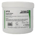 Weißer plastikbehälter mit grün-weißem etikett hp15 putzolin extra handwaschpaste von langguth professional 500g