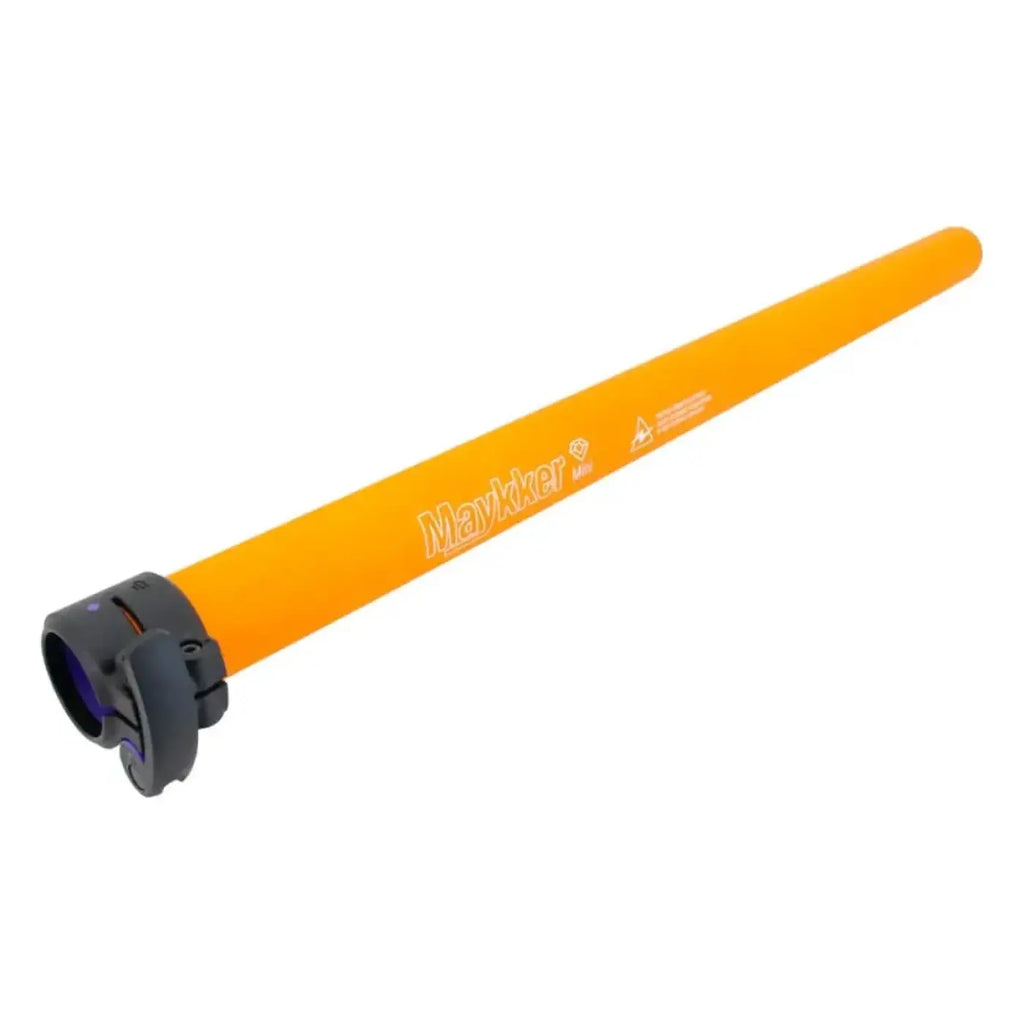 Helle orange zylindrische maviker angelrute mit schwarzem griff aus reinem karbon teleskopstange