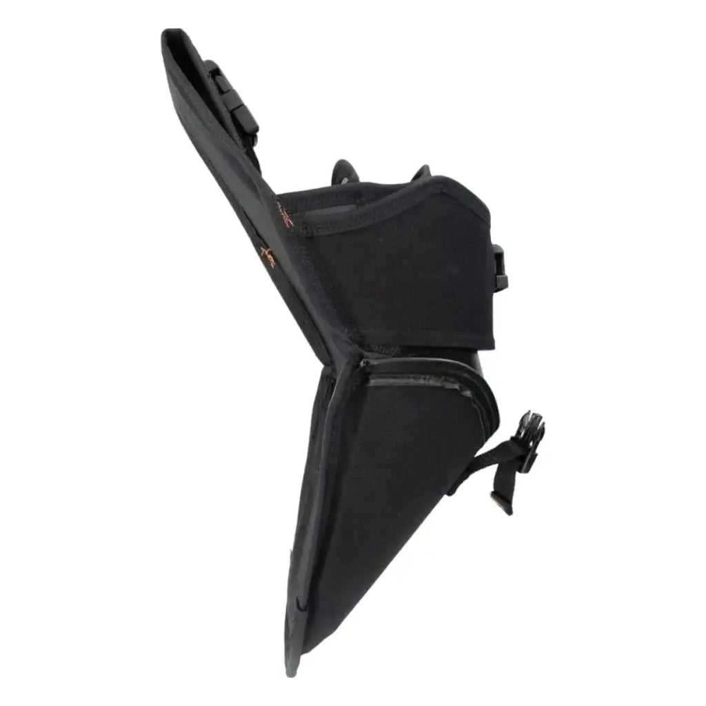 Schwarze taktische fahrradtasche maykker silencer ii köcher mit verstärkten nähten und verstellbaren riemen