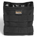 Schwarze maykker smart bag smallpouch taktische tasche mit drei horizontalen webbing-riemen und verstärktem oberen öffnung