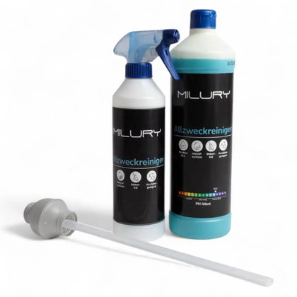 MILURY detergente multiuso – Set con flacone spray e sfera dosatrice da 20 ml