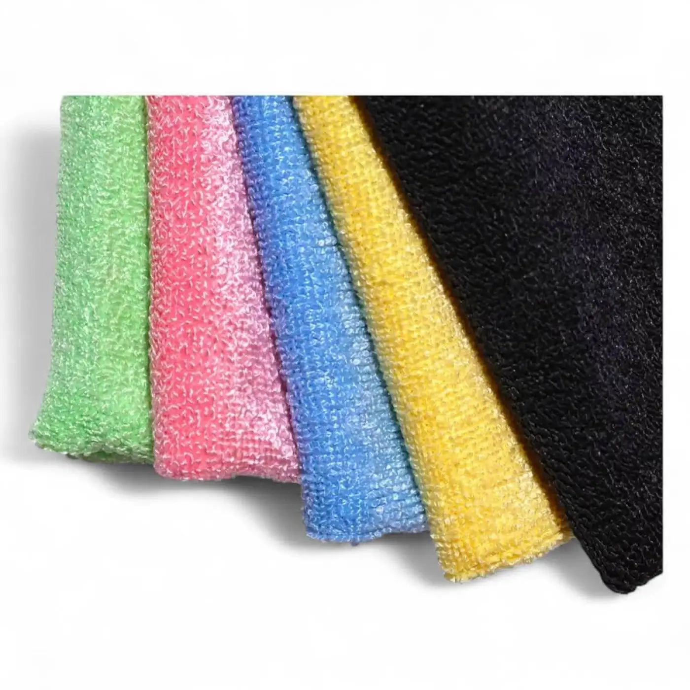 Milury premium microfasertuch 10 stück in grün pink blau gelb und schwarz für vielseitige reinigung