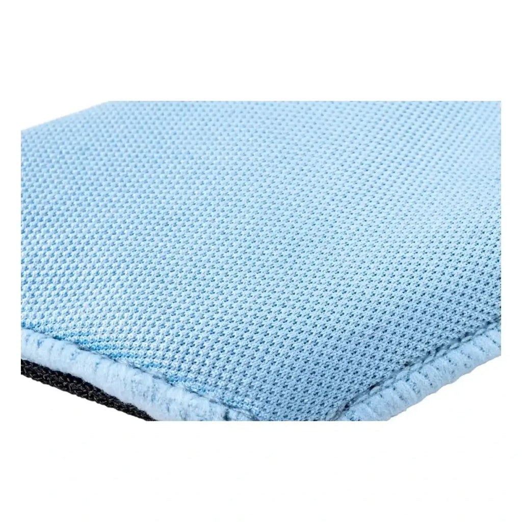 Moerman gekko microglass reinigungspad light blue mesh microfiber pad mit schwarzem verstärktem rand