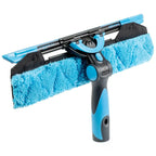 Blauer und schwarzer moerman liquidator 2.0 fensterwischer mit plüsch-mikrofaserkopf und nxt-r gummileiste