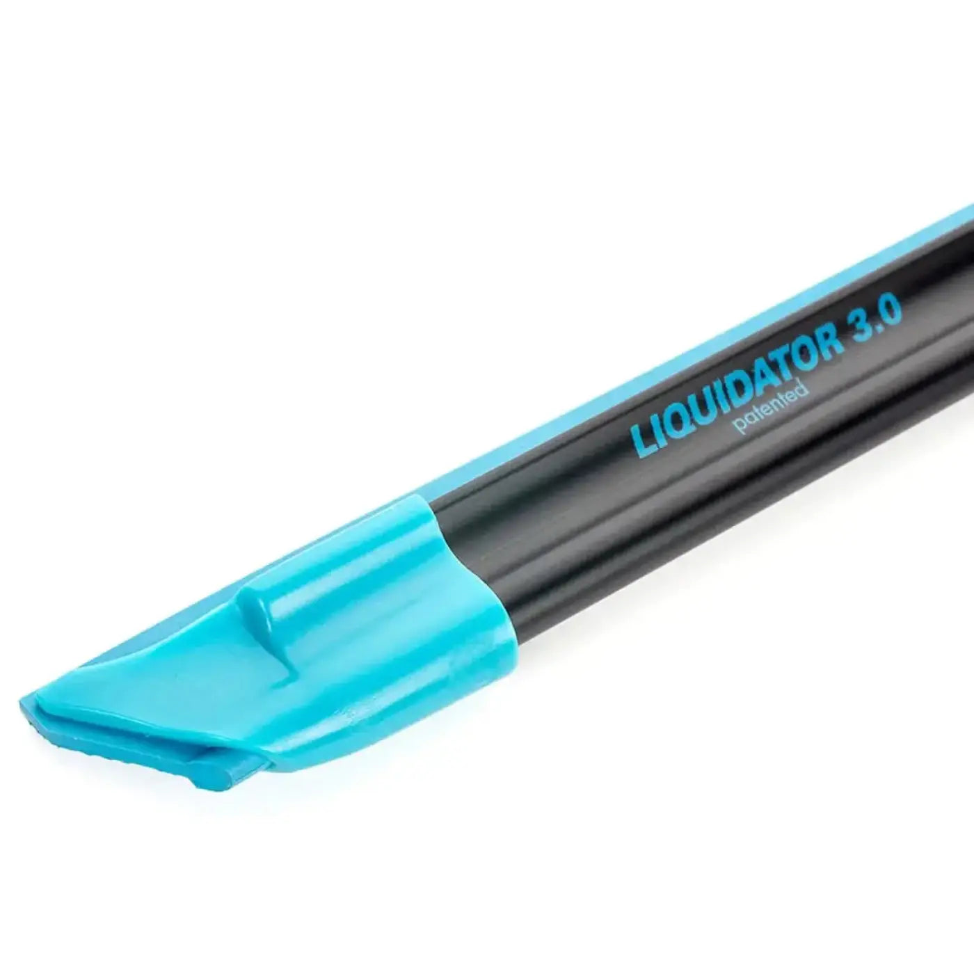 Moerman liquidator 3.0 fensterwischer-schiene mit patentierter carbonfaser-textur und türkisfarbener kunststoffspitze