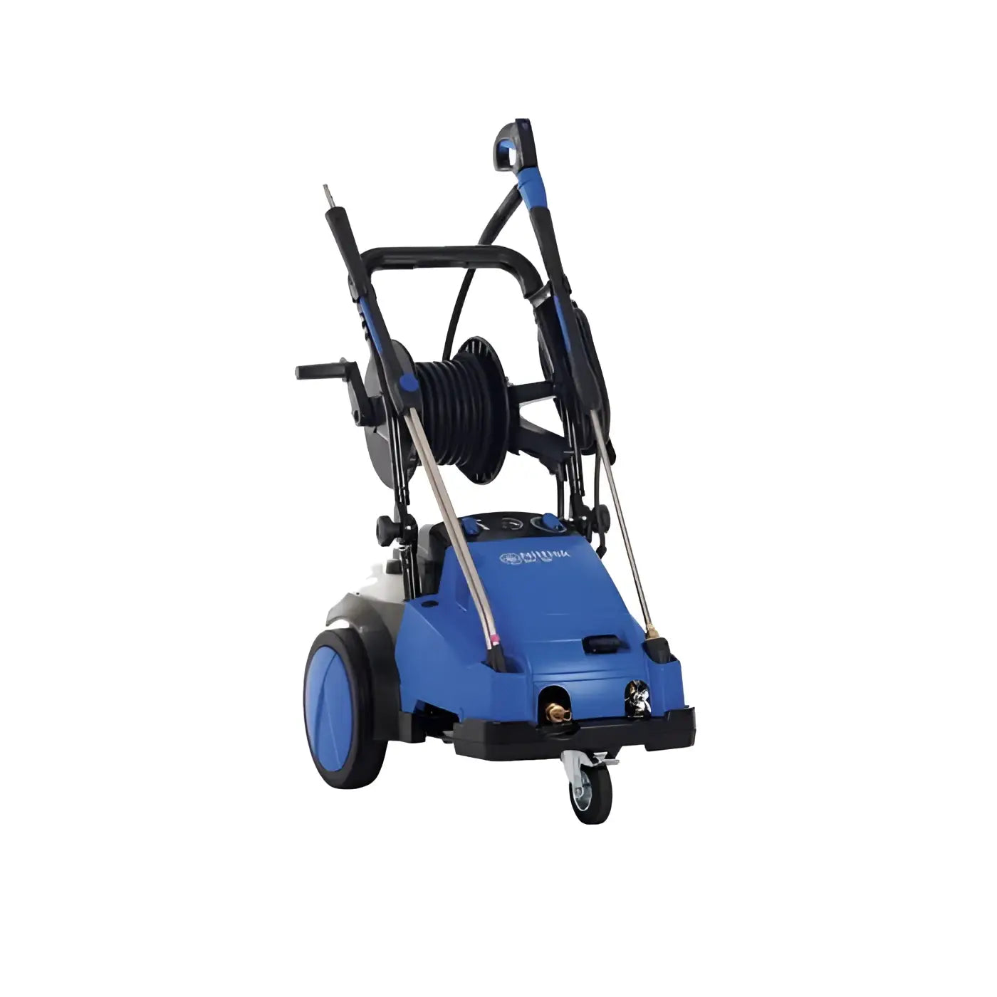Nilfisk hochdruckreiniger mc 6p-180/1300 xt blau schwarz mit schlauch, griffen und rädern für einfache handhabung