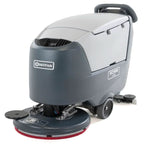 Nilfisk scheuersaugmaschine ba 751 mit grauem und schwarzem sc500 bodenreiniger und rotem rundreinigungspad