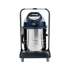 Nilfisk vl100-55 eu go nass- und trockensauger mit edelstahlzylindertank, navyblau-grauem gehäuse, griffrahmen und rollen