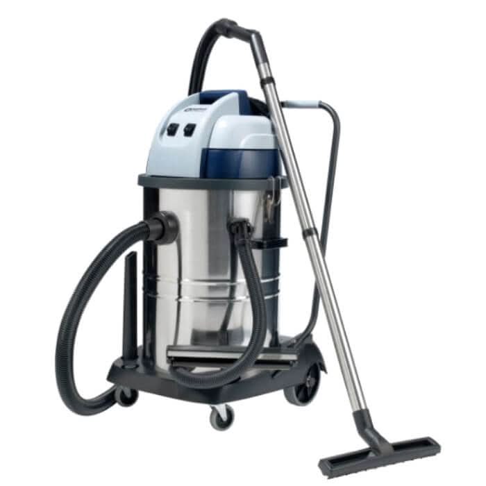 Nilfisk vl100-75 eu go nasssauger trockensauger mit edelstahltank blau-graue plastik obere gehäuse und schwarzen schläuchen