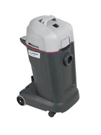 Grau weißer nilfisk vl500 35 bsf nass trockensauger mit robustem zylindrischem gehäuse und schwarzen rädern