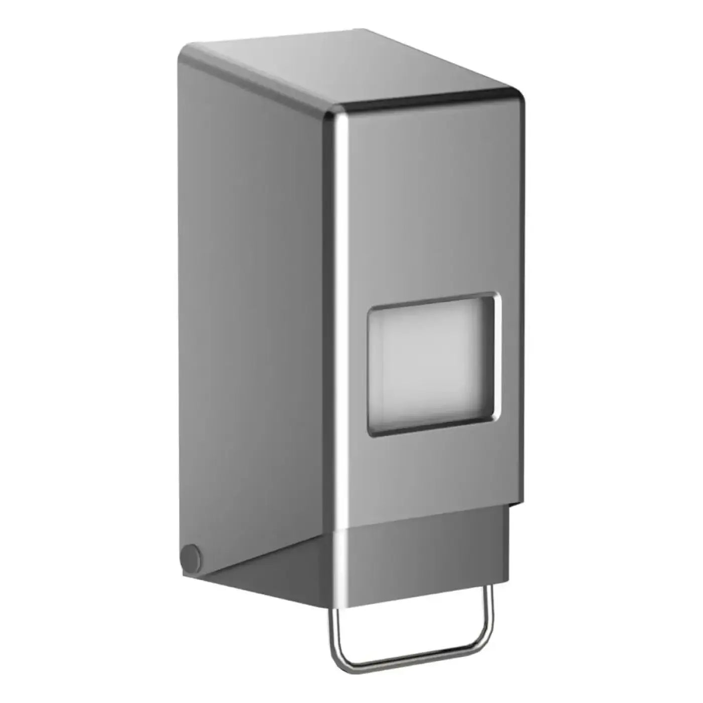 Moderner peter greven variomat edelstahl wandseifenspender mit rechteckigem fenster und hängeschlaufe