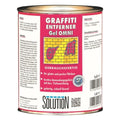 Metalldose mit pink-weißem etikett solution-glöckner gel omni graffiti entferner zur effektiven reinigung