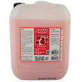 Pinkflüssiger plastikbehälter mit schwarzem deckel und rotem solubac-etikett lösung glöckner solubac geruchskiller 10l