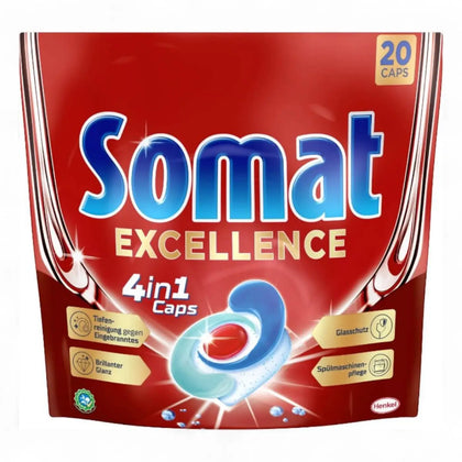 SOMAT Detersivo in caps per lavastoviglie Excellence 4in1