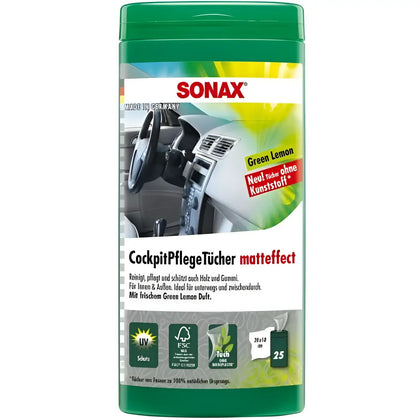 Sonax Salviette Pulisci Abitacolo Green-Lemon Effetto Opaco Box
