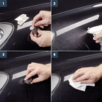 Schwarzer karosseriereparaturpatch mit haftkleber und strukturierter oberfläche für sonax kratzerentfernerset lack