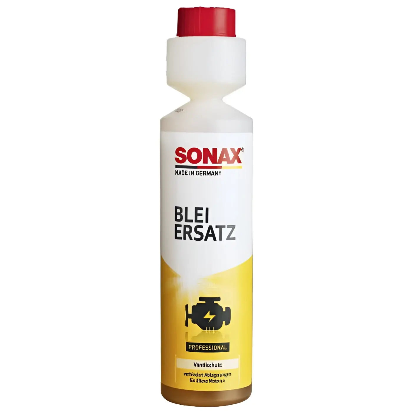 Sonax professional bleiersatz 250ml weißer kunststoffspray mit rotem deckel und gelbem etikett zur motorpflege