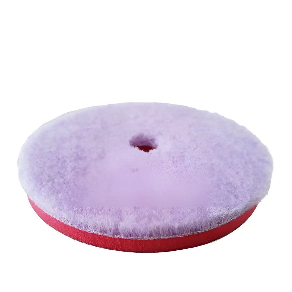 Sonax profiline hybridwollpad 165 da lila filzpolierpad mit rotem gummiboden und mittelloch